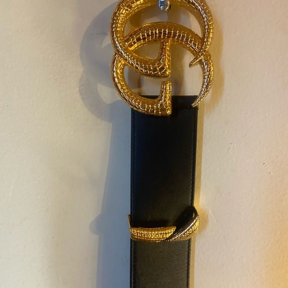 Leather belt double G buckle size 100 - Picture 2 of 4